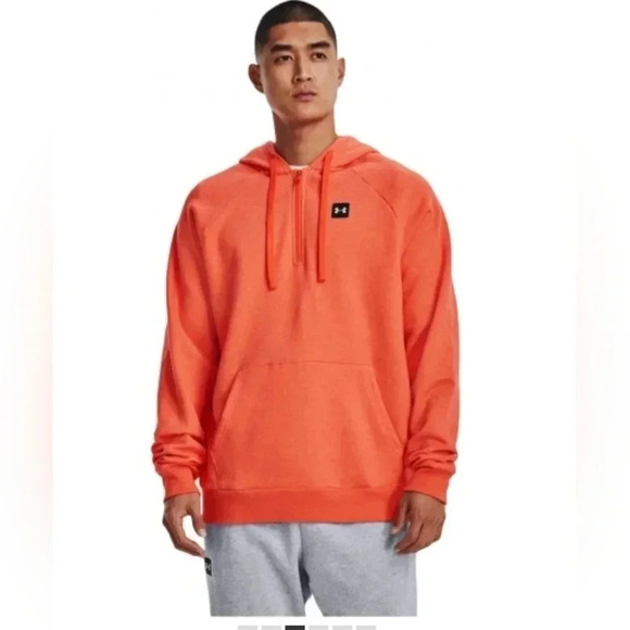 Under Armour RIVAL FLEECE 1/2 ZIP HD orange - Picture 1 of 5
